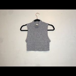 Knit turtleneck crop top